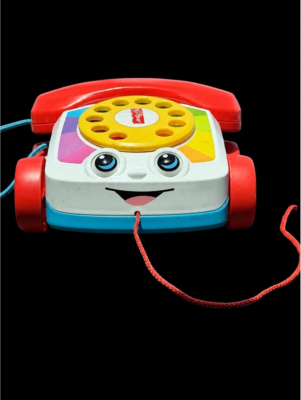 Fisher-Price Chatter Telephone Pull Toy Rotary Dial Moving Eyes Toddler 2016